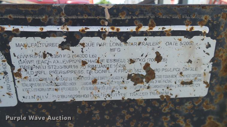 image for item DA6801 2008 Lonestar utility trailer