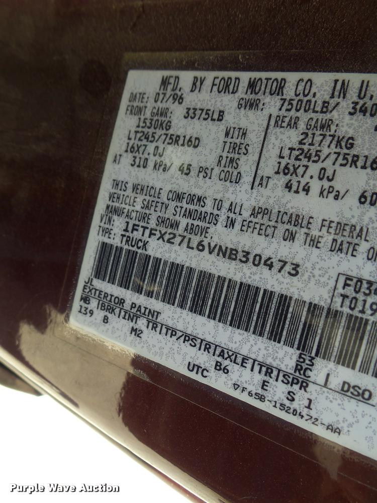 image for item DB1395 1997 Ford F250 SuperCab pickup truck