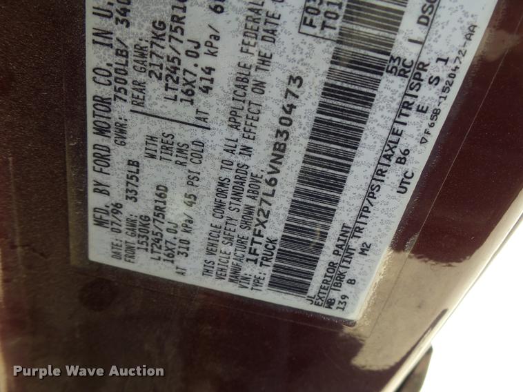 image for item DB1395 1997 Ford F250 SuperCab pickup truck