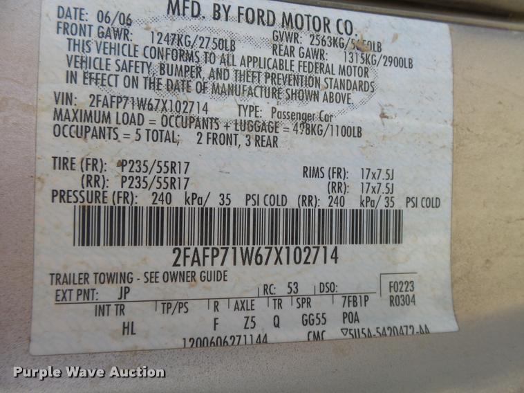 image for item DB2695 2007 Ford Crown Victoria Police Interceptor