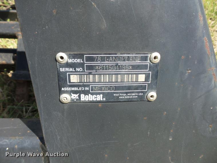 image for item DH9016 Bobcat skid steer land planer