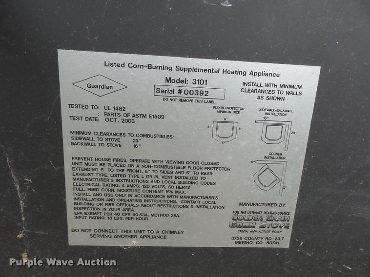 image for item DJ9608 Corn stove