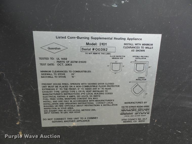 image for item DJ9608 Corn stove