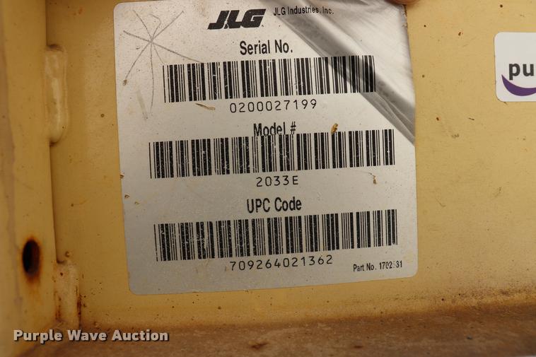 image for item DK9581 JLG 2033E scissor lift