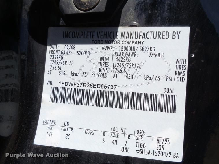 image for item DL9101 2008 Ford F350 Super Duty flatbed pickup truck