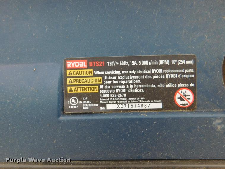 image for item DM9453 (2) Ryobi BTS21 table saws