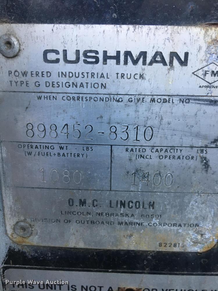 image for item G1187 1983 Cushman Truckster utility vehicle