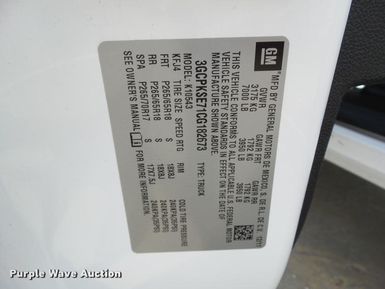 image for item L5605 2012 Chevrolet Silverado 1500 LT Crew Cab pickup truck