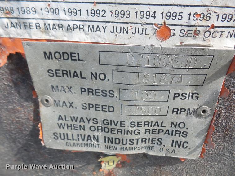 image for item DA1553 Sullivan D21006JD air compressor