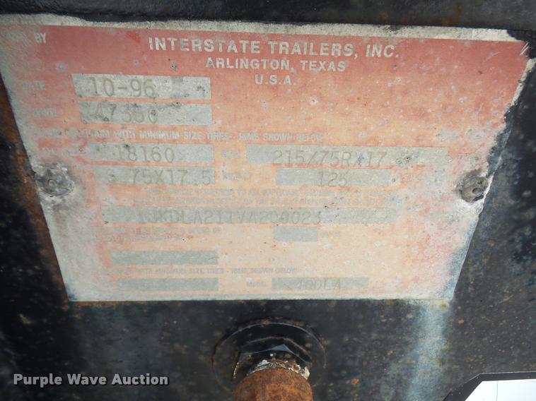 image for item DA1554 1997 Interstate 40DLA equipment trailer