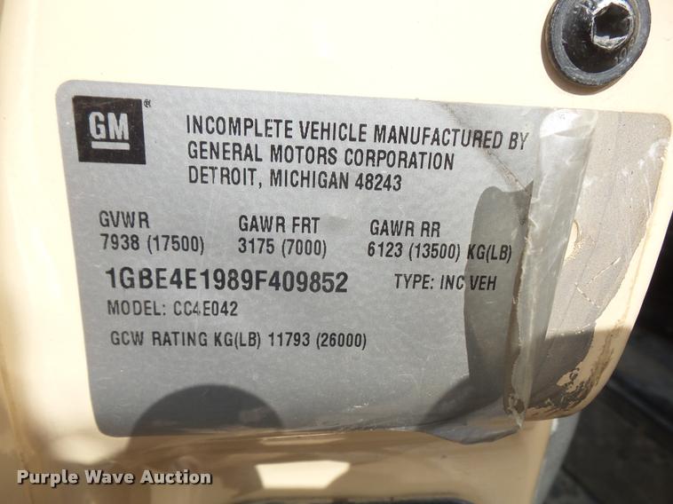 image for item DA1558 2009 Chevrolet C4500 crew cab utility truck