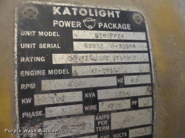 image for item DA1563 Katolight DI80FPZ4 generator