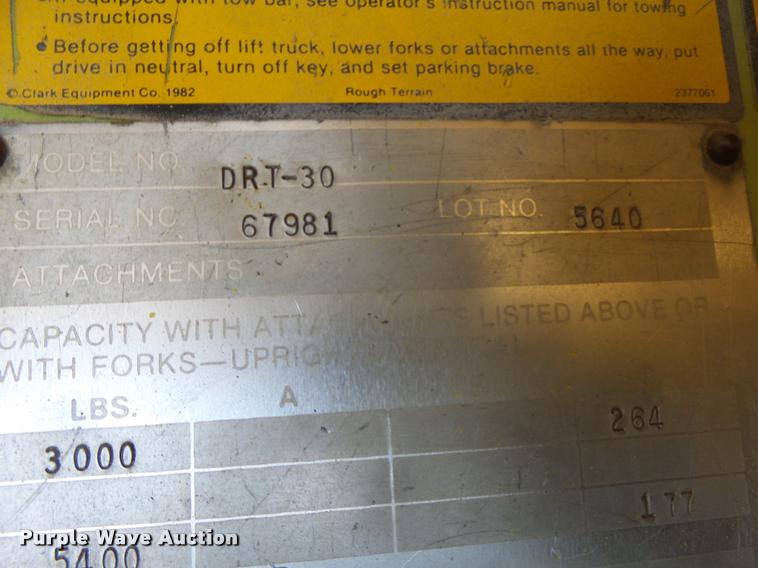image for item DB1358 Clark DRT-30 forklift
