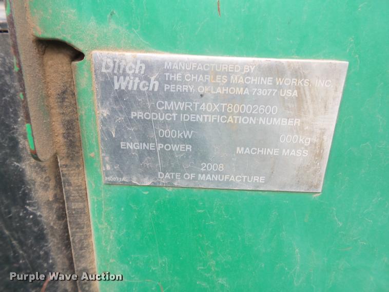 image for item DL9152 2008 Ditch Witch RT40 trencher