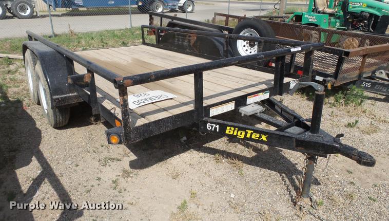 image for item DL9154 2014 Big Tex utility trailer
