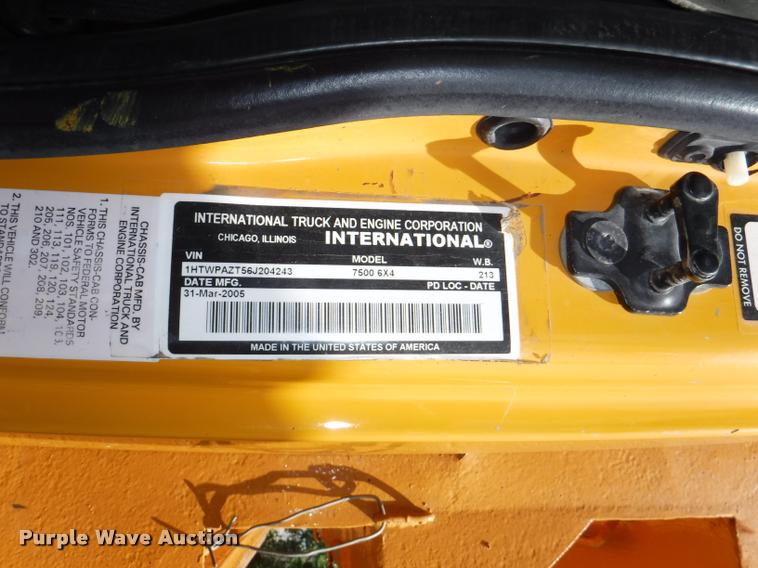 image for item DA1599 2006 International 7500 dump truck