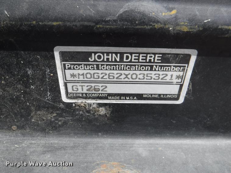 image for item DA1614 John Deere GT262 lawn mower