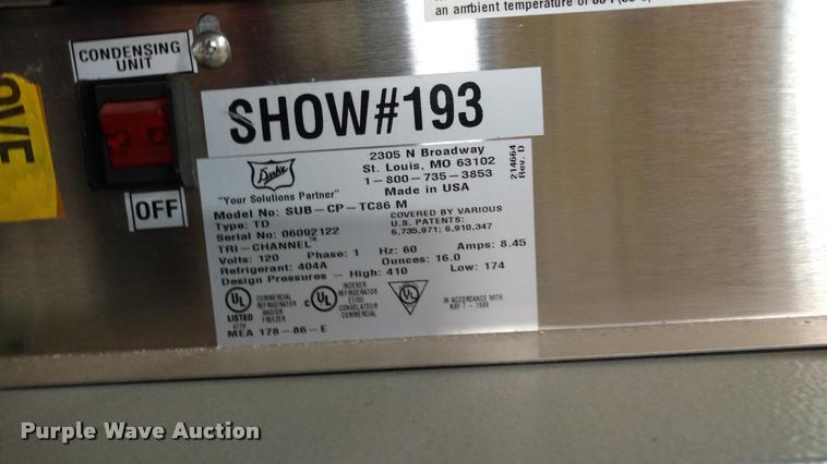 image for item DA5616 Duke stainless steel cold serving counter