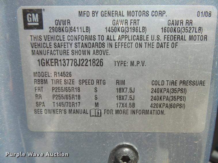 image for item DB2723 2008 GMC Acadia SUV