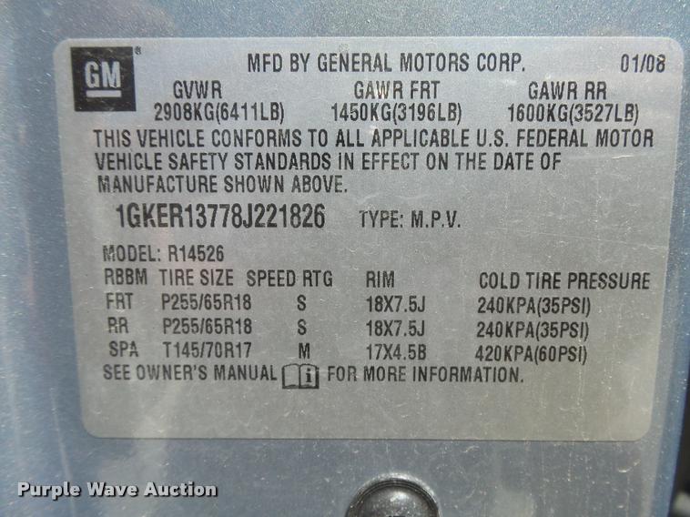 image for item DB2723 2008 GMC Acadia SUV