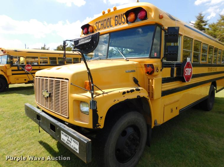 image for item DB9416 1996 Chevrolet B7 Blue Bird school bus