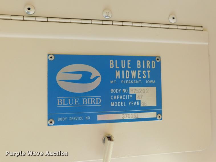 image for item DB9416 1996 Chevrolet B7 Blue Bird school bus