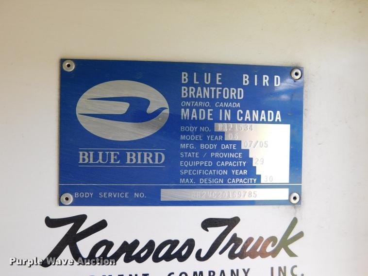 image for item DB9418 2006 Ford Econoline E450 Blue Bird school bus