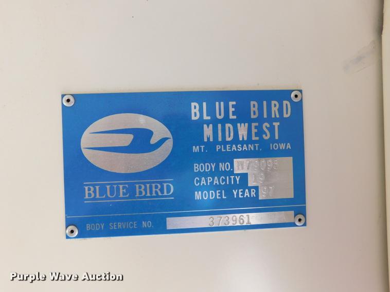 image for item DB9419 1996 Chevrolet G30 Blue Bird school bus