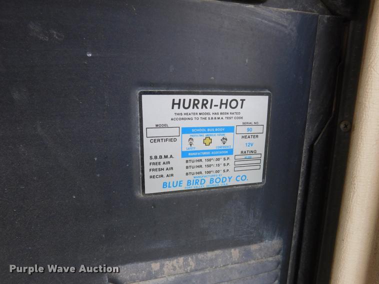 image for item DB9420 1992 Blue Bird TC2000 school bus