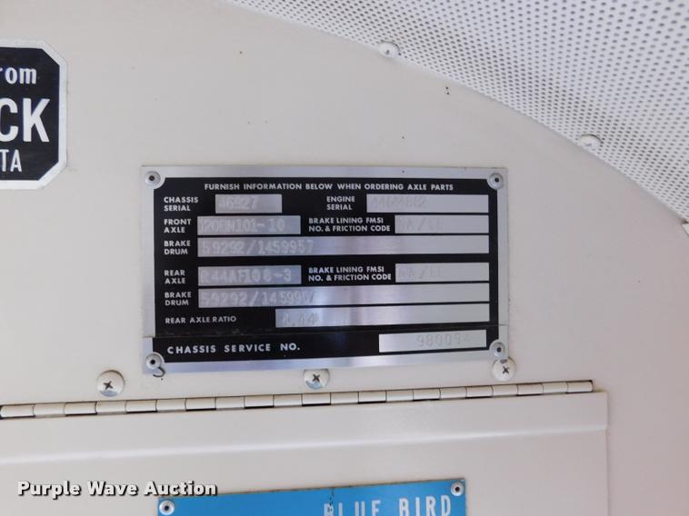 image for item DB9420 1992 Blue Bird TC2000 school bus