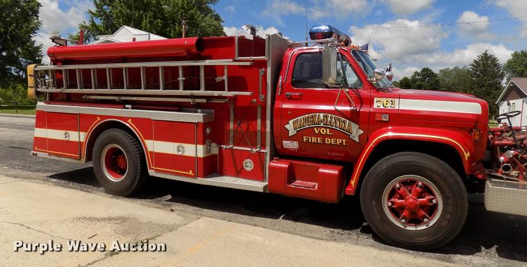 image for item DC4986 1980 GMC 7000 fire truck