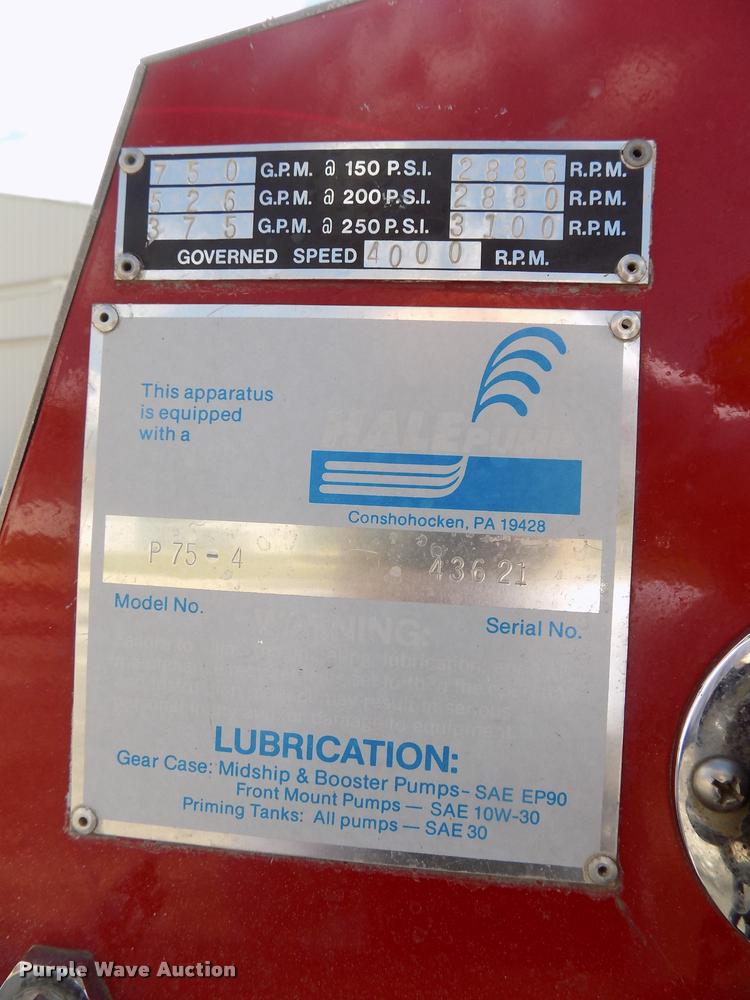 image for item DC4986 1980 GMC 7000 fire truck