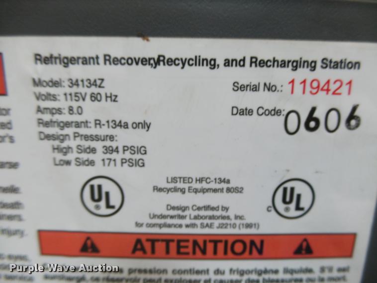 image for item DE9096 (7) refrigerant recovery and recycling systems