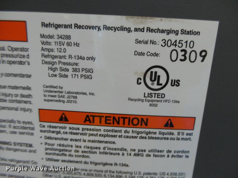 image for item DE9096 (7) refrigerant recovery and recycling systems