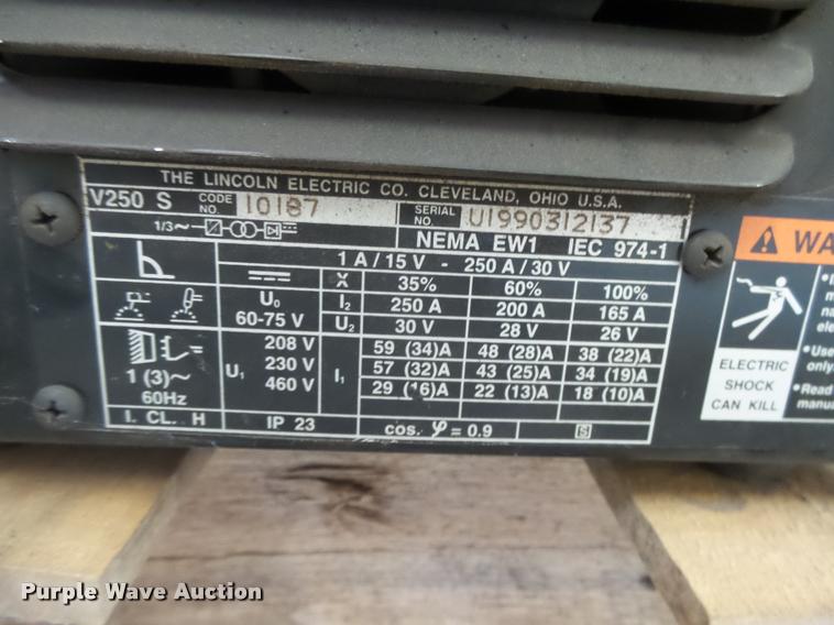 image for item DE9097 (6) Lincoln Invertec V250-S welders