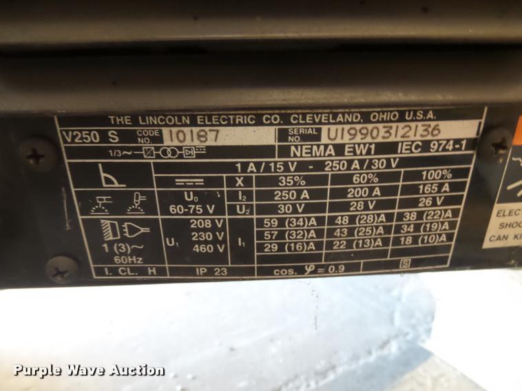 image for item DE9097 (6) Lincoln Invertec V250-S welders