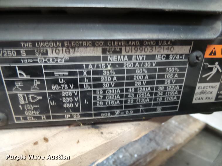 image for item DE9097 (6) Lincoln Invertec V250-S welders