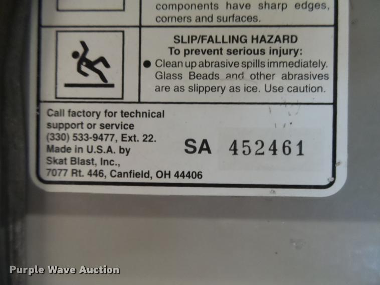 image for item DE9100 Skat Blast dry blast cabinet