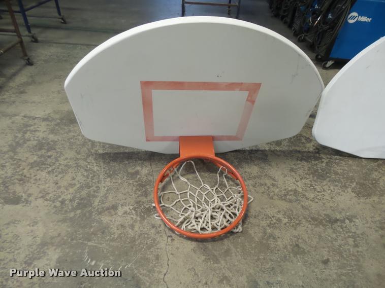 image for item DE9107 (3) steel basketball back boards with hoops