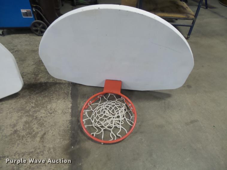 image for item DE9107 (3) steel basketball back boards with hoops