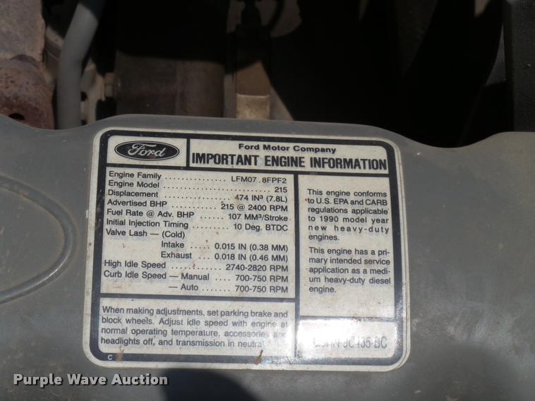 image for item DH9665 1990 Ford F800 digger derrick truck