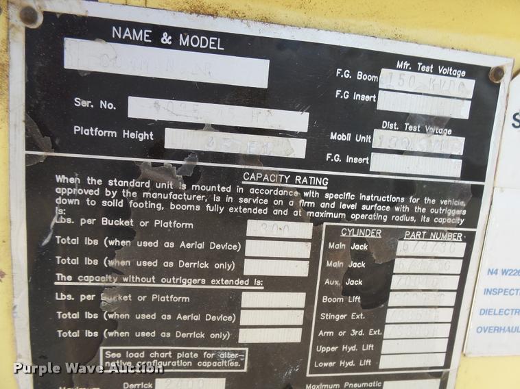 image for item DH9665 1990 Ford F800 digger derrick truck