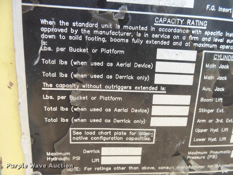 image for item DH9665 1990 Ford F800 digger derrick truck