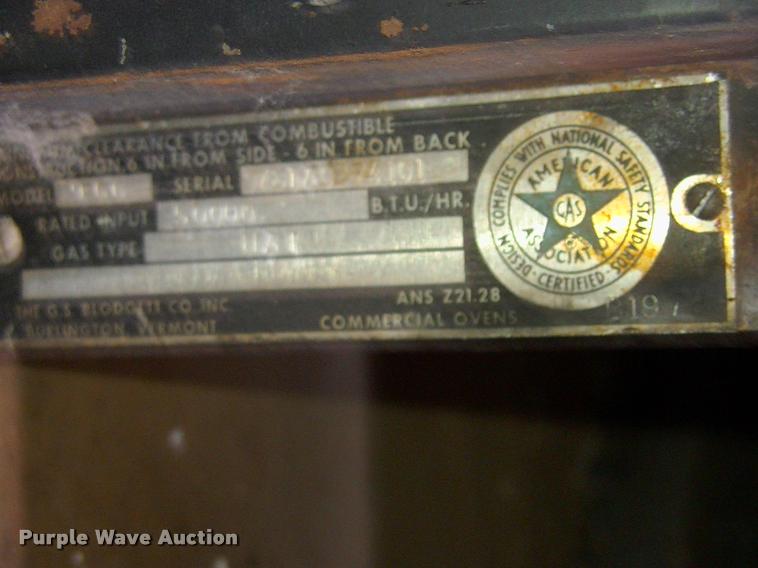 image for item DK9647 Blodgett pizza oven