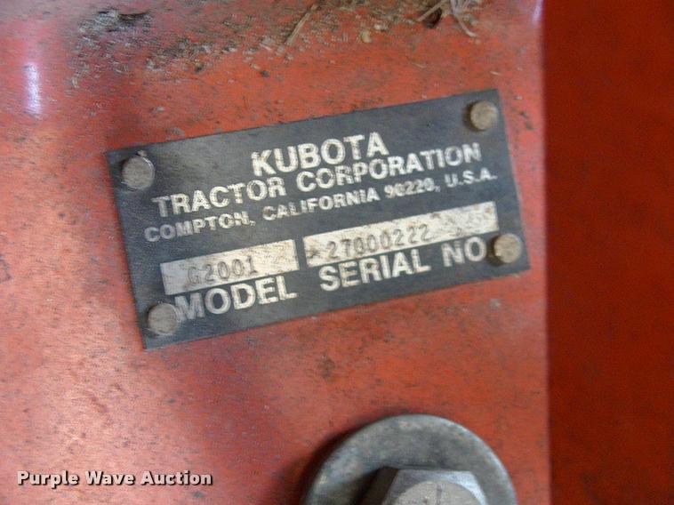 image for item DK9651 Kubota G2001 snow blade