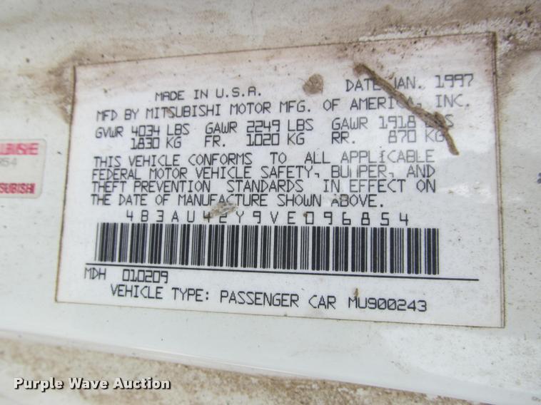 image for item J2563 1997 Dodge Avenger