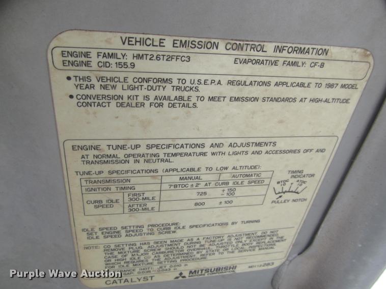 image for item J2567 1987 Dodge Raider SUV