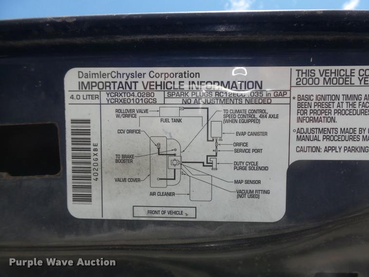 image for item K7561 2000 Jeep Grand Cherokee Laredo SUV