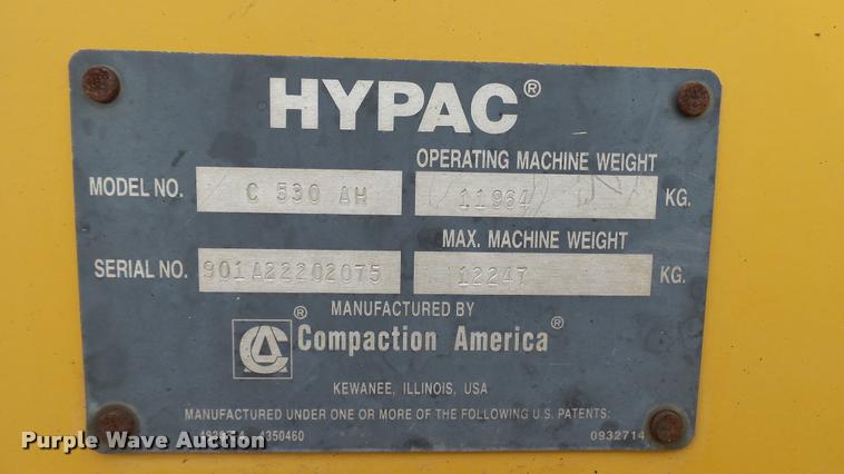 image for item DA1120 2004 Hypac C530AH pneumatic roller