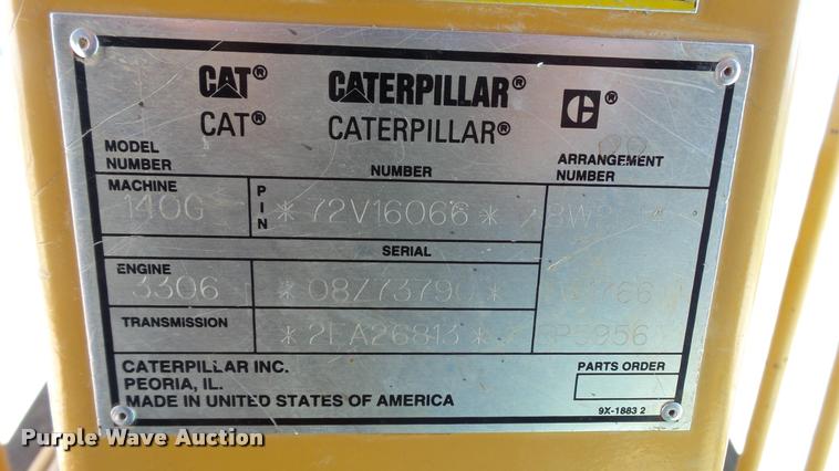 image for item DA1128 Caterpillar 140G motor grader